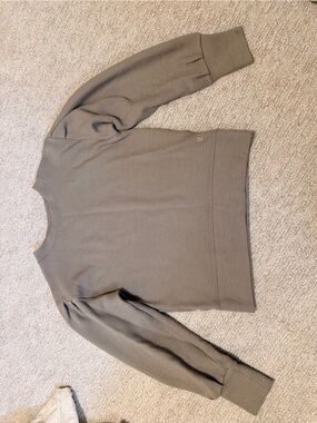 Albion Ribbed Crewneck Sweater in Taupe